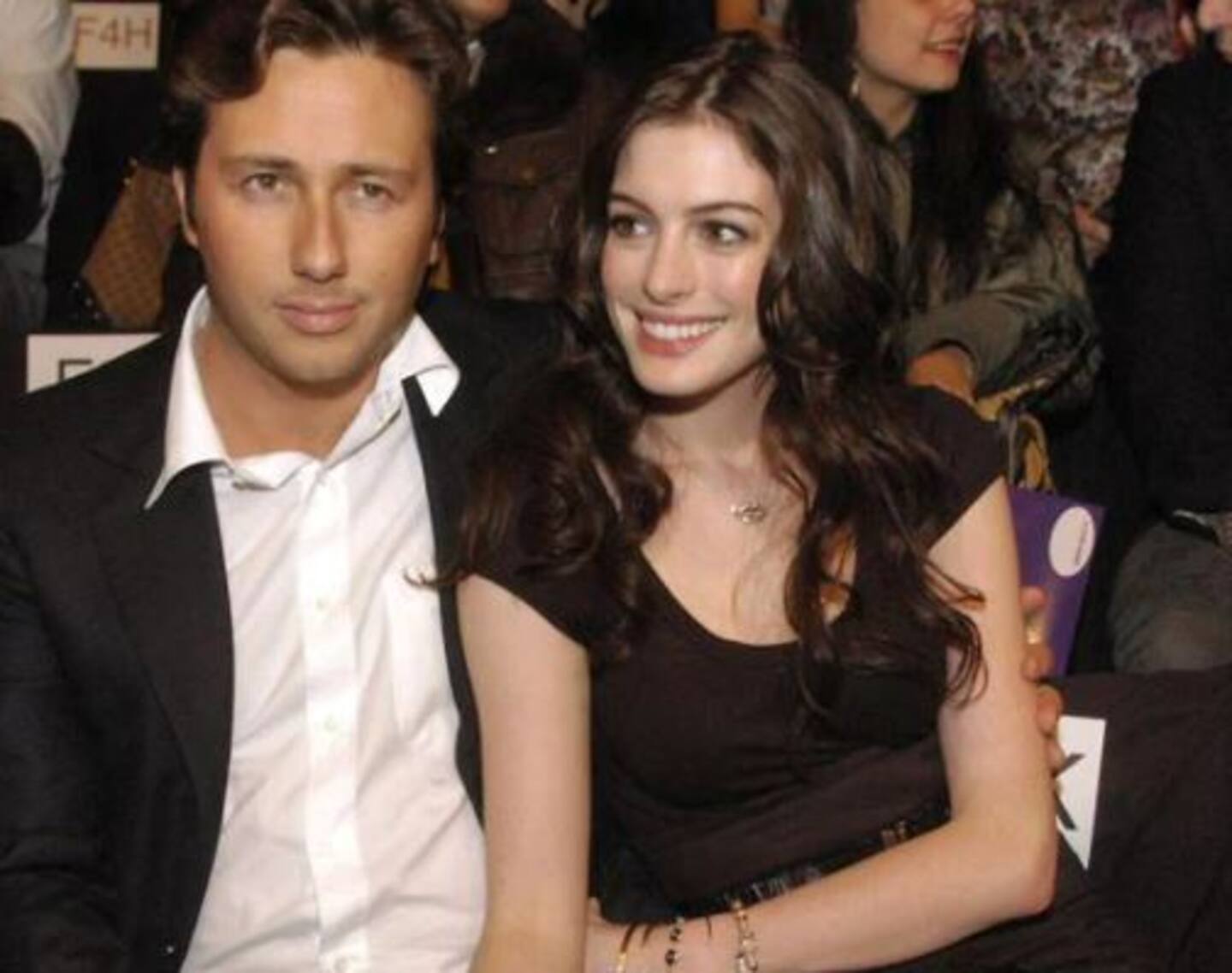 Anne Hathaway with ex-boyfriend Raffaello Follieri in February 2008. Photo / AP