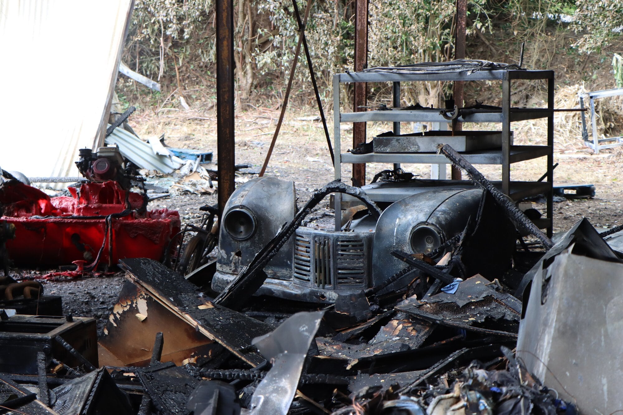  The wreckage of Harry Horman's property in Te Puna. Photo / Ayla Yeoman