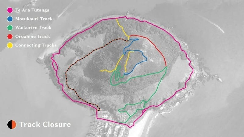  A map showing the temporary closure on Mauao. Image/Tauranga City Council