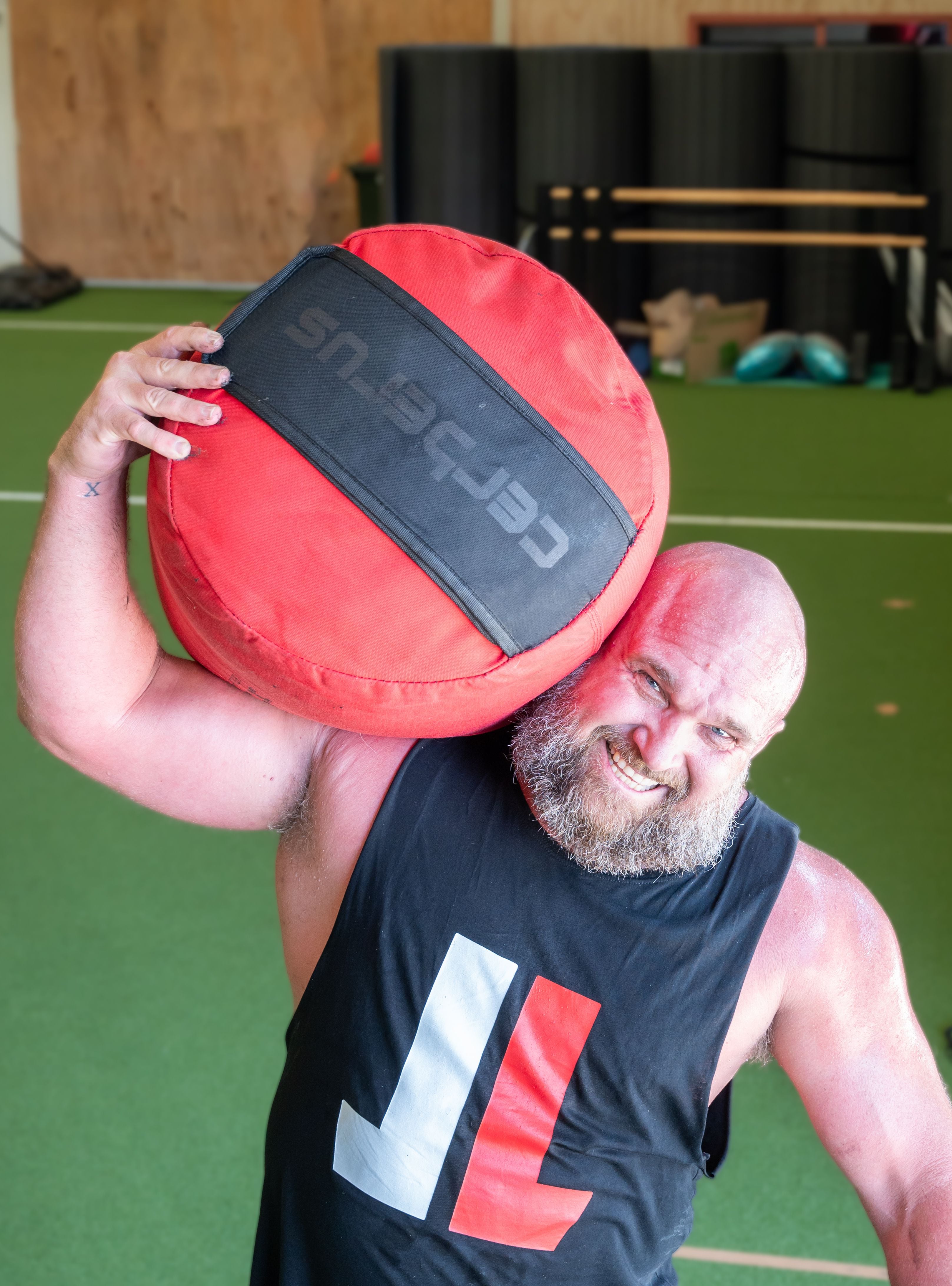 Farrell train at the Althletes Facotry before he travels to the Official Strongman Games in Madison, Wisconsin, on December 5. Photo / Brydie Thompson