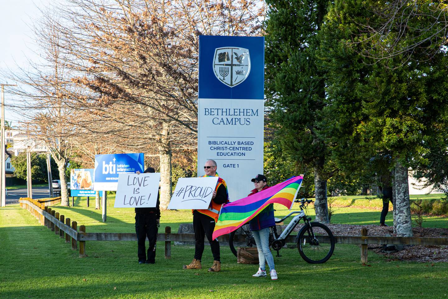 Pride protest at Bethlehem College over its gender and marriage stance