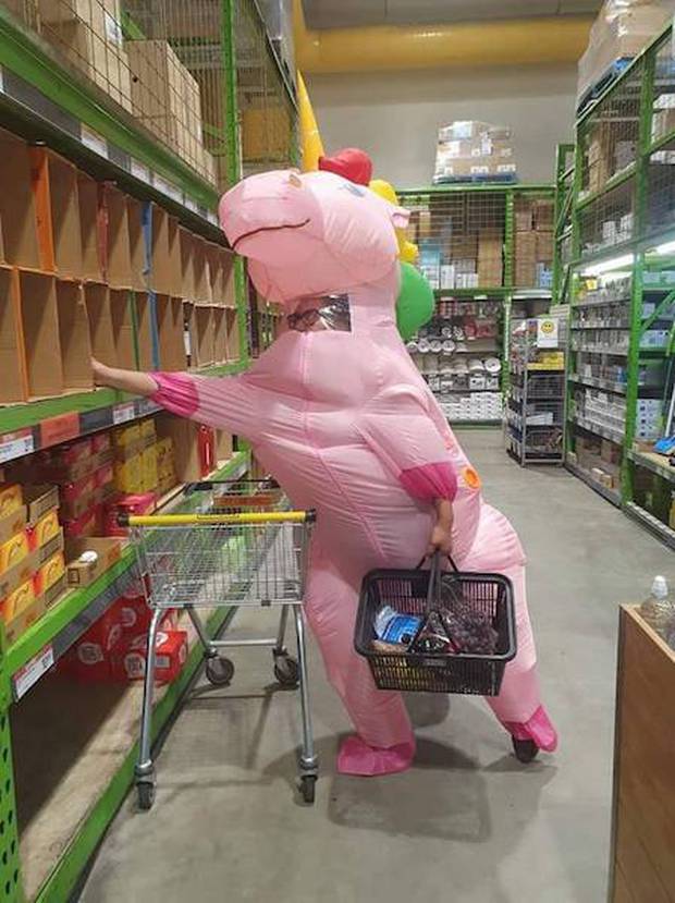 Meanwhile, in Gisborne, a unicorn shops. Photo / Facebook