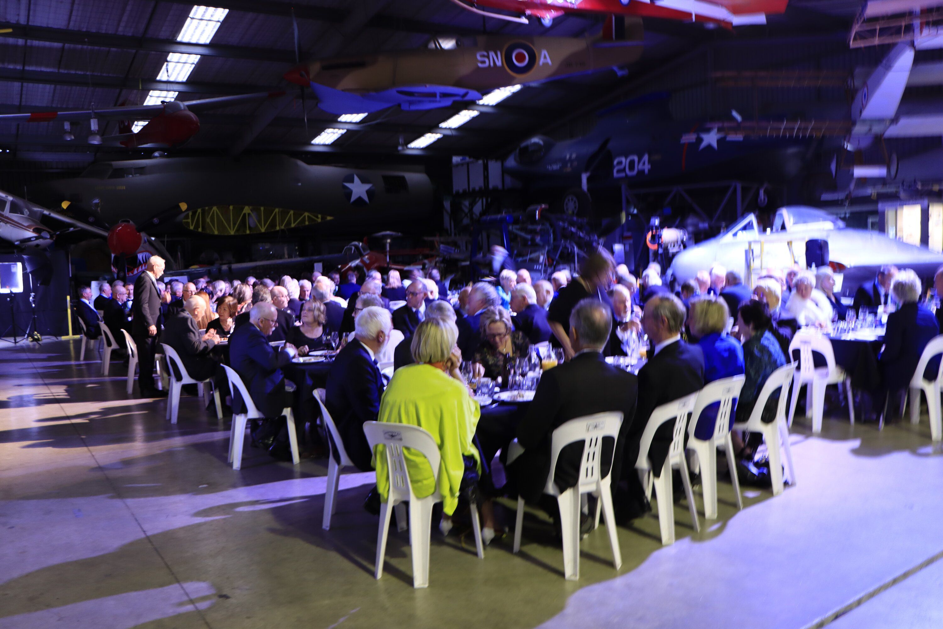 The 75 Squadron Assocation dinner at Classic Flyers in Tauranga. The first reunion was held in 1950. Photo / Tom Eley