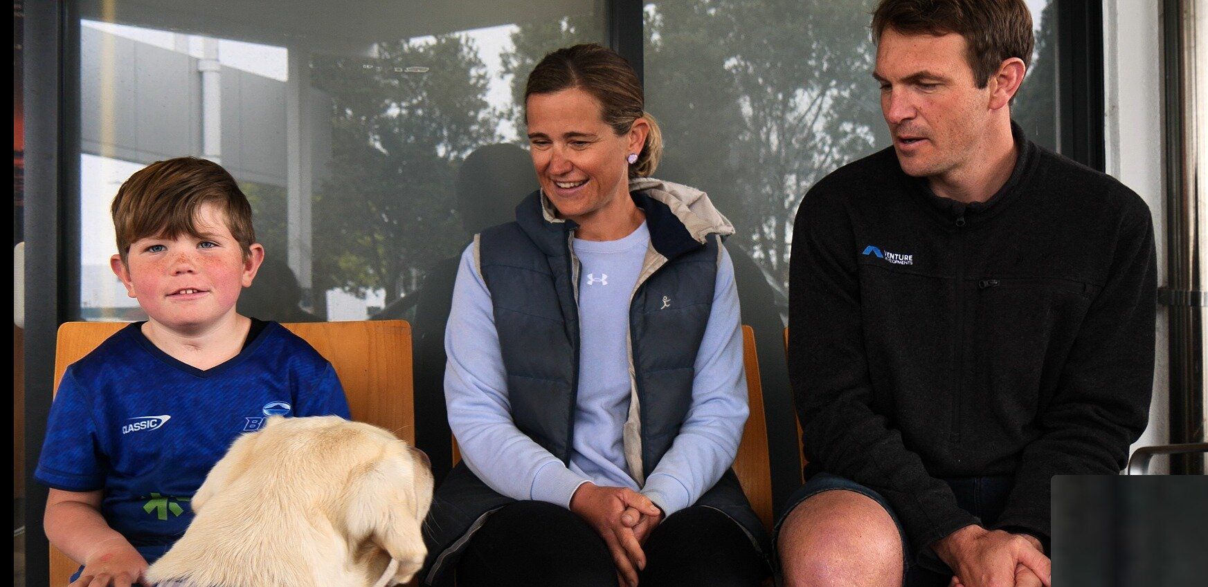  Harry, Natasha and Jame Lydiard said that the relationship is incredibly calming for the family. They were at Tauranga Hosptial for a blood test. Photo / Tom Eley