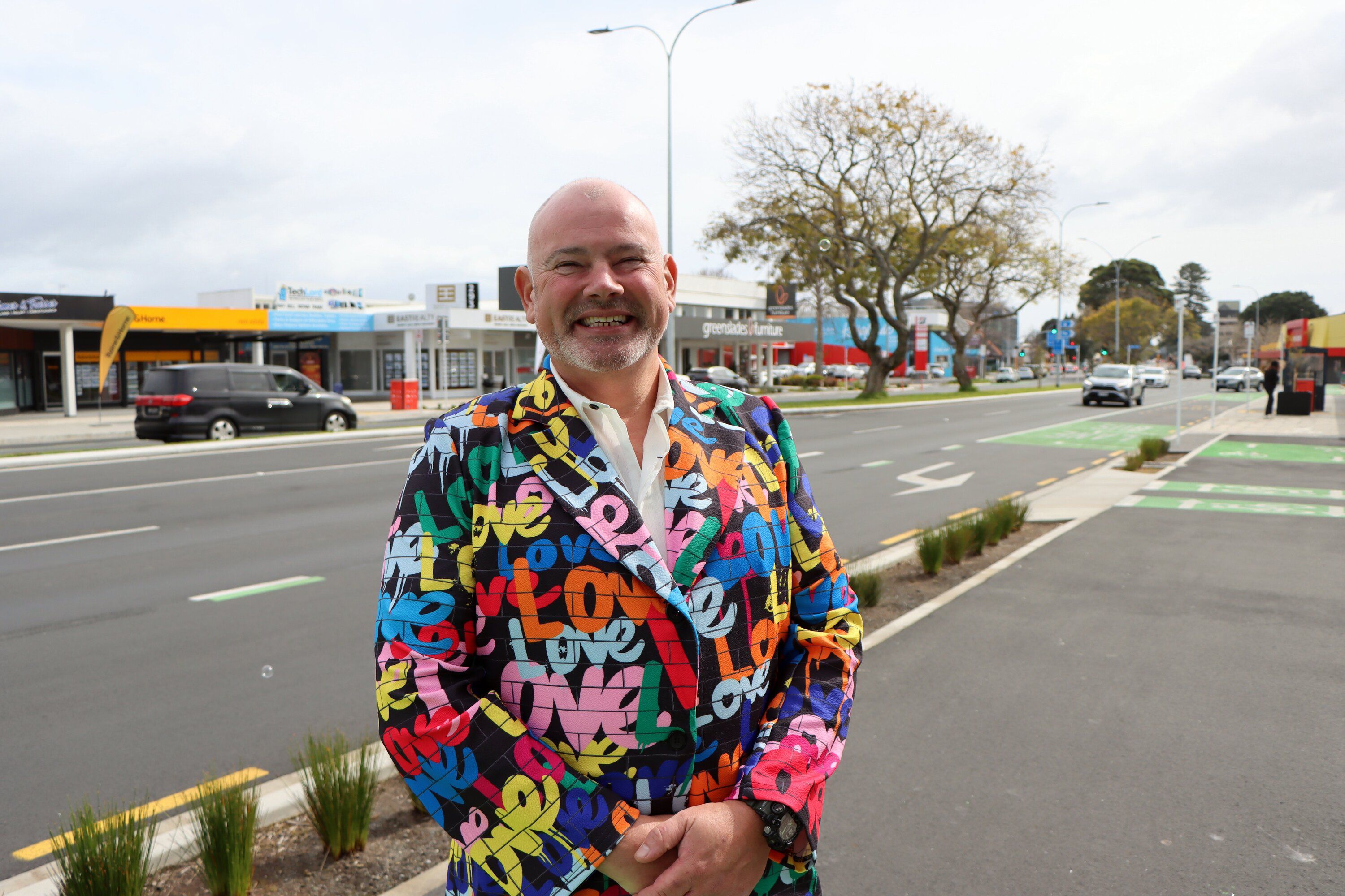 Pride advocate Gordy Lockhart after the September council meeting where the rainbow crossing was approved. Photo / Alisha Evans