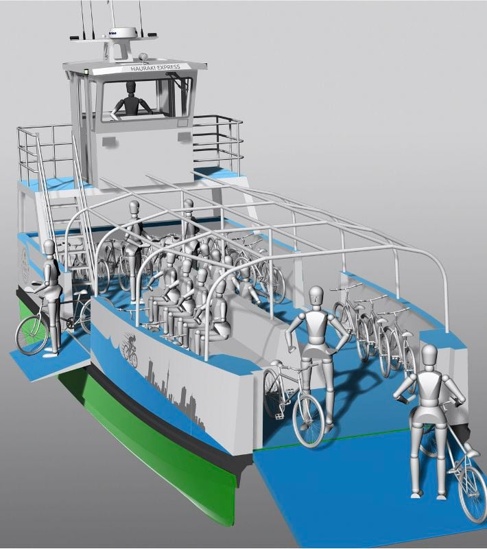 An artist's concept of the interior of the proposed Tauranga ferry. Photo: Supplied