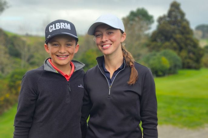 Elijah Ellis, 11, with his sister Tania Ellis, 17. Photo / Supplied.