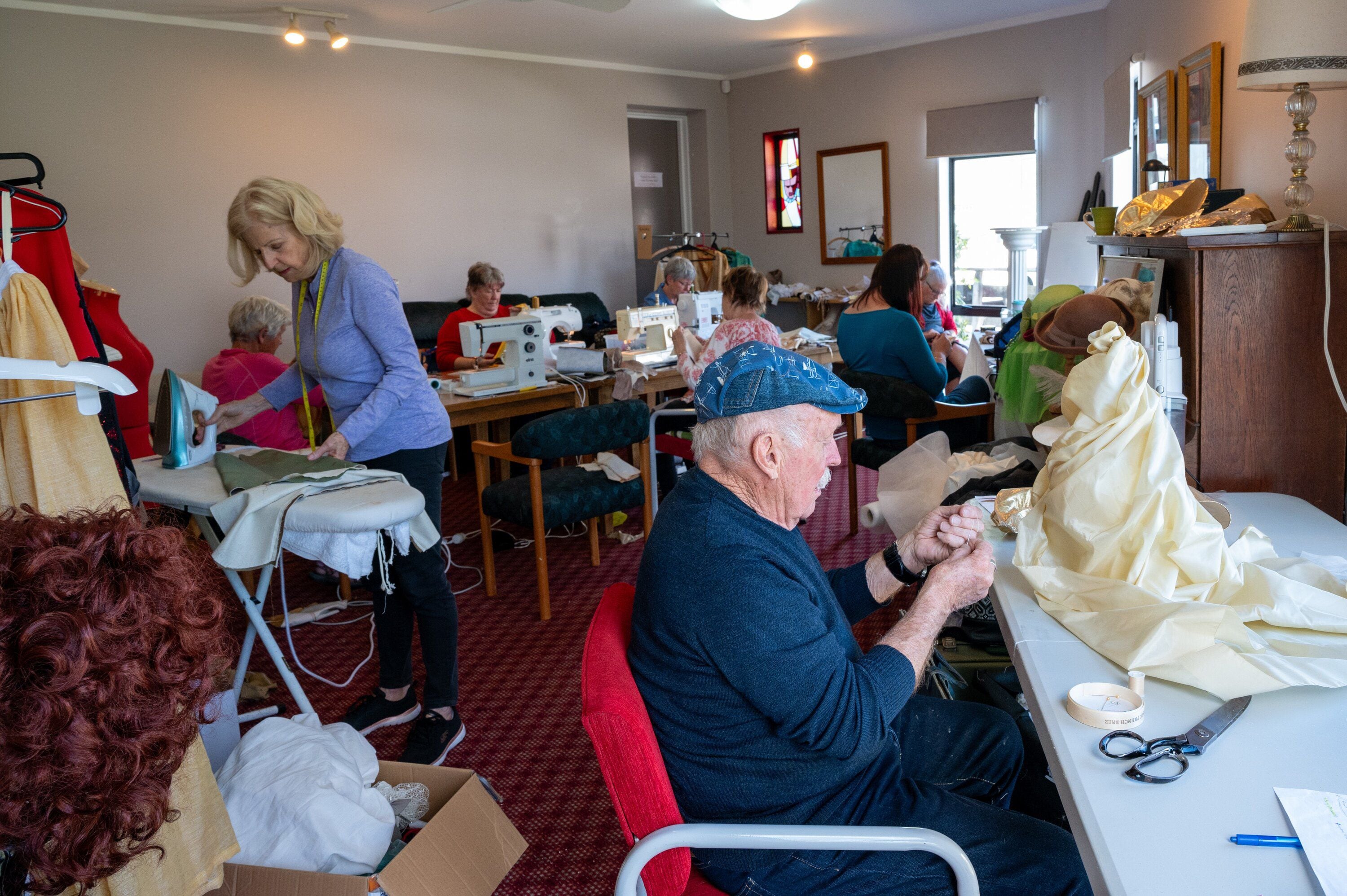  Alf Weston, 75, hard at work behind the scenes of Tauranga Repertory Society’s ‘Nell Gwynn’ production. Photo: Pete Luxford Photography.